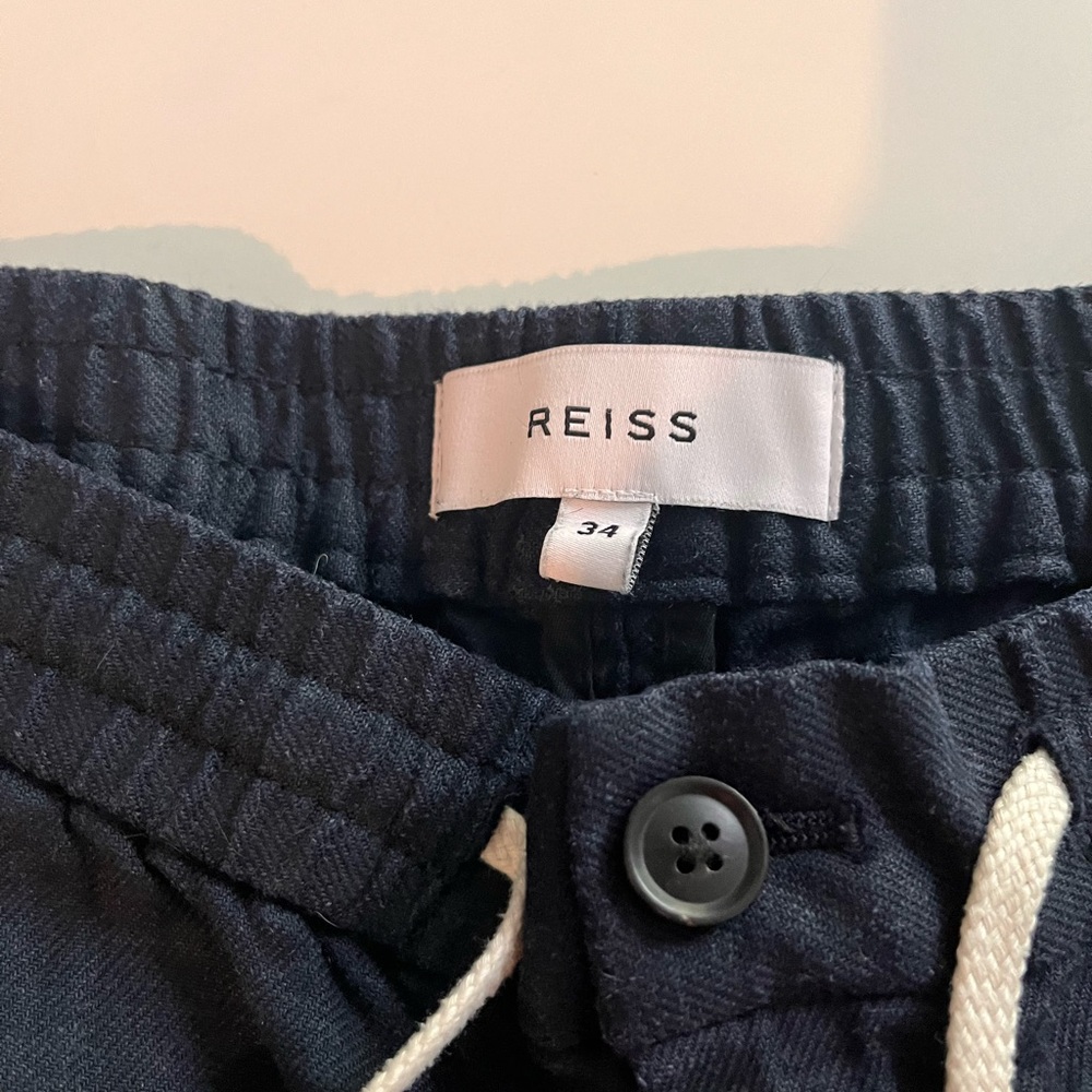 Reiss Dark Blue Drawstring Shorts
